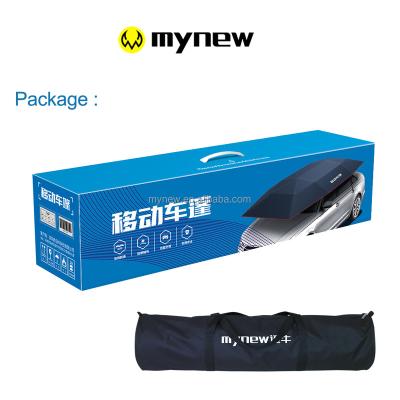 China 4.5M Car umbrella Semi Automatic Folded Portable Automobile Protection Umbrella Sunproof Car Canopy Cover for sale