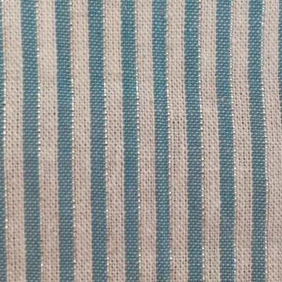 China Breathable Wholesale Yarn Dyed Stripes Fabric , Cotton + Silver Metallic Yarn Stripe Fabric for sale