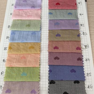 China Anti Pill Heart Yarn Dyed Jacquard Check Fabric Wholesale , Stock TR Multicolor Available Yarn Dyed Fabric for sale