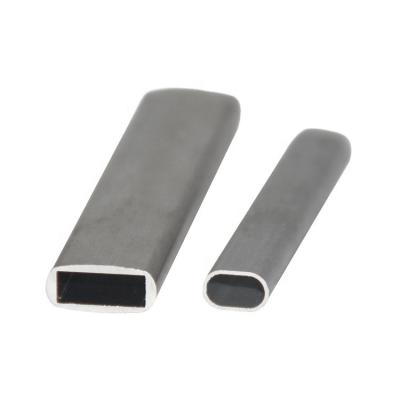 China Industry Custom Shape Extrusion Oval 6063 Flat Pipes T5 Aluminum Tubes for sale