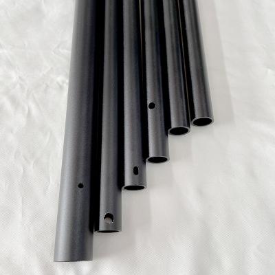 China 6000 Series Black CNC Powder Coat Perforated 30mm Aluminum Pipe for sale