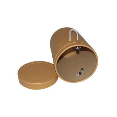 China x1 Eco-friendly Natural Degradable Materials Kraft Paper Pail Drums With Handle for sale