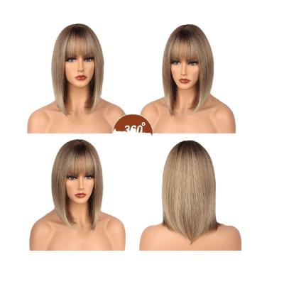 China Body Wave Hot-Selling Wig Women Fashion Popular Straight Hair Wigs with Short Bangs Women for sale