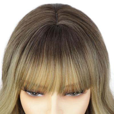 China Body Wave Artificial Wig Fashion Bangs Long Wave Advanced Gradient Color Women's Chemical Fiber High Temperature Silk Wig for sale