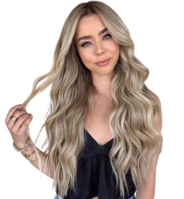 China Body Wave Fashion European and American Women's Wig Long Curly Hair High Temperature Silk Wig for Women for sale