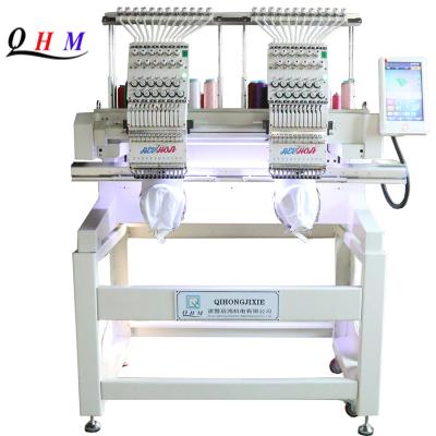 China Hat / T Shirt / Hotels High Speed ​​Two Heads Flat Embroidery Machine Factory In China for sale