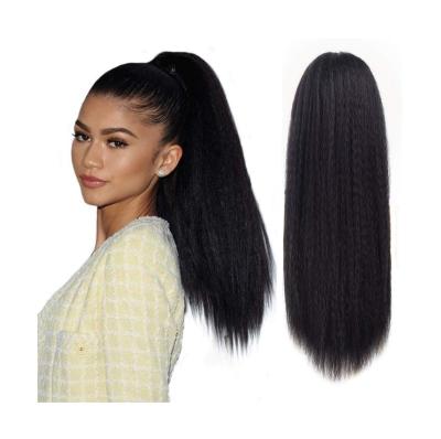 China Pure Original Natural Hair Made In China Top Quality Cheap Pony Tail Hair Extensions Accessories for sale