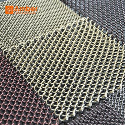 China Flexible Silver Shiny Metallic Metal Mesh Curtain Aluminum Chain Curtain Mesh for sale