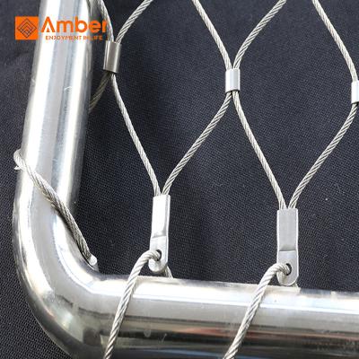 China Decorative Architectural Plain Weave Metal Facade Stainless Steel Rope Mesh For Sunshade / Curtain for sale