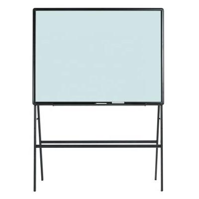 China Magnetism Height Adjustable Flip Chart Tempered Glass Magnetic Whiteboard with Strong Stand Holder Bulletin Easel Boards for sale