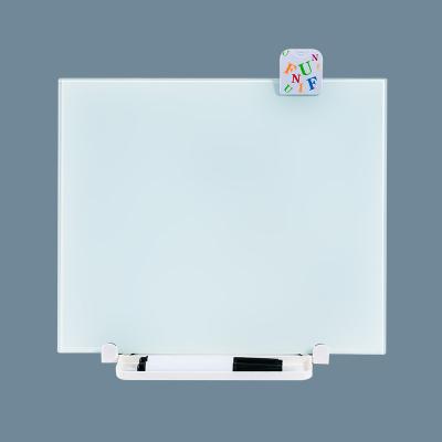 China Magnet Factory Mini Size Desktop Glass Whiteboard Acrylic Pen Tray Magnetic Whiteboard Direct Cleaning Eraser for sale