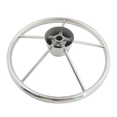 China Wholesale 5 Spokes Steering Wheel Stainless Steel Material 316 Boating Accessories Factory High Quality Marine Equipment For Sale for sale