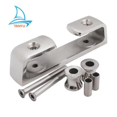 China Factory Sale High Quality 316 Stainless Steel Polishing Fair Lead Boat Hardware Fitting With 2 Wheels Boat Accessories for sale