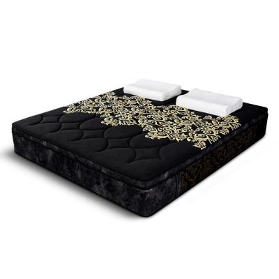 China Wholesale High Quality Foldable Mattress Rolled Up Golden Printed Knitted King Double Mattress Topper Pocket Spring Cloth for sale