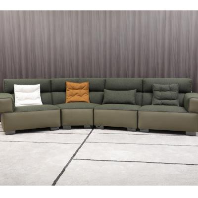 Chine Hot-selling Convertible Fabric Living Room Sofa Gray Electric Reclining Sectional Living Room Leather Sofa à vendre