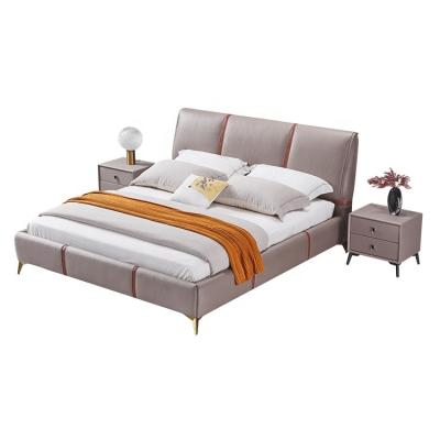 Cina Newest Modern Design Platform Adjustable Leather Single Cloth Tech Fabric Comfy Soft King Size Bed Upholstered (Height) in vendita