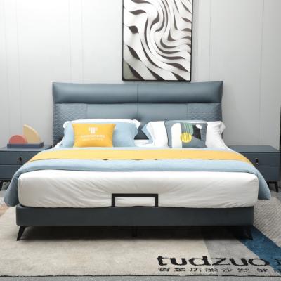 Cina Adjustable (Height) Customized Luxury Bedroom Furniture Upholstered Tech Fabric Modern King Size Bed Smart Bed in vendita