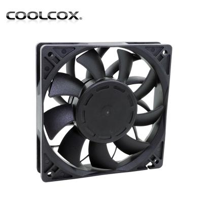 China Computer CoolCox 120x120x25mm Pressurize Fan, 12025 Case Fan, 2-Ball Bearing, Large Air Flow & Pressure, 12V or 24V for sale