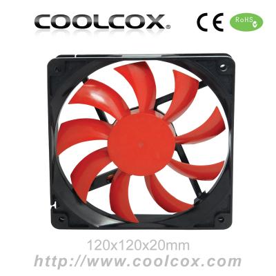 China CoolCox 120x20mm Plastic Case Fan, 12020 Axial Fans, DC 5V/12V/24V Industrial Fan, Cooler Fan for sale