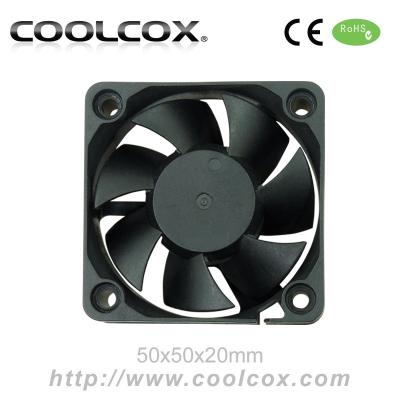 China Factory CoolCox 50x50x20mm DC Axial Fan, 5020 Brushless Fans, 5V/12V/24V 50x20mm DC Fan for sale