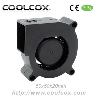 China Home appliance CoolCox 5020 small fan fan, 50x50x20mm mini turbo fan, 5V/12V/24V, DC brushless electric blower fan, small centrifugal fan for sale