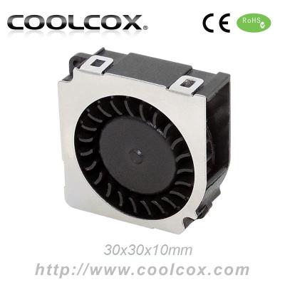 China CoolCox 30x30x10mm Mini 3010 Blower Fan, 5V or 12V Centrifugal Spotlight Fan, Wireless Charger Automotive Fan for sale