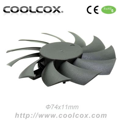 China Other CoolCox 8010 frameless fan, graphics card fan, 8010 bladeless fan, size D. 74x11mm brushless fan for sale