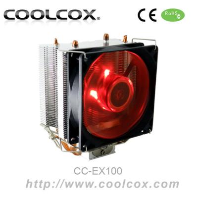 China COOLCOX CPU CPU COOLER CC-EX100 for Intel LGA 1156/1155/1151/1150/775 and AMD FM2/FM1/AM3+, Aluminum+copper Heatpipe for sale