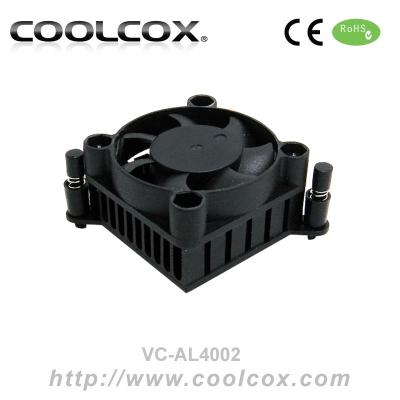 China Graphics Card CoolCox Graphics Card Heatsink VC-AL4002, VGA Card Cooler, 40x40mm Radiator and Fan for sale