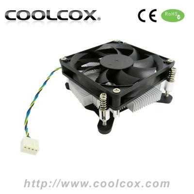 China CPU cooler Coolcox CPU fan for LGA 1150/1155/1156, ALUMINUM HEATSINK92*92*13T, 80*80*15mm fan for sale