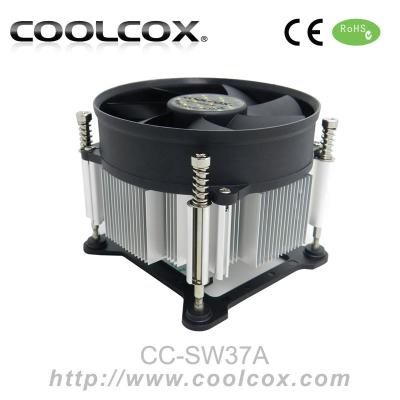 China CPU CoolCox CPU Cooler CC-SW37A for LGA1155/1156 Type, PWM Function, Aluminum Heatsink, 92x92x25mm PWM CPU Fan for sale