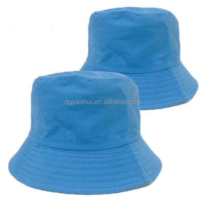 China Bucket hats Hot selling  Factory Direct Sale Printed Adult Cotton Azure Double-sided Solid Outdoor Travel Fishman Bucket Hat for sale