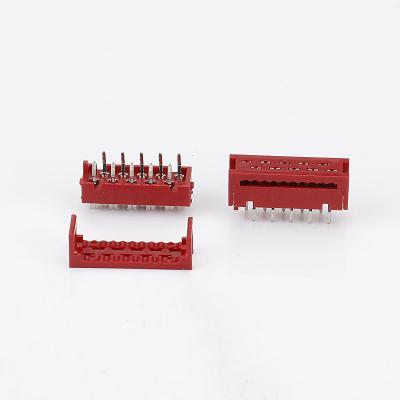 China All Mains Electrical Wire To Board Manufacturer 254mm Pitch Match 10 Micro Pin Connector IDC Red TMM 215570 for sale