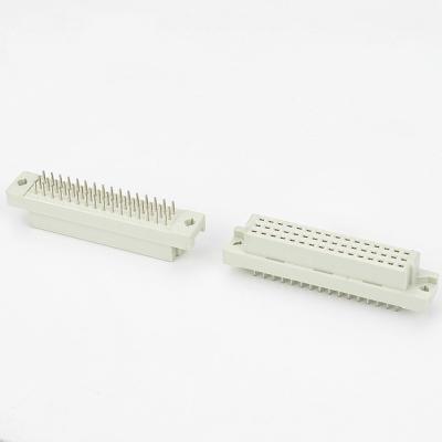 China PCB DIN connector din41612 2.54mm pitch connector 48 pin header 3 rows female socket type c through hole tray vertical packing for sale