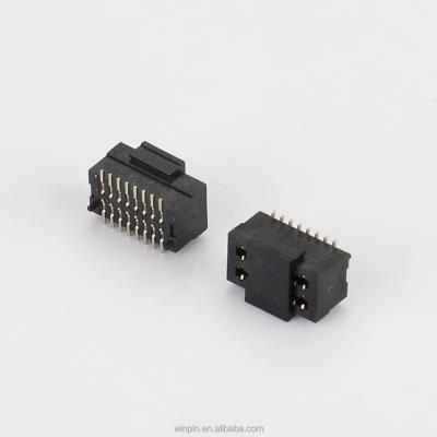 China All area electrical board to board connector 0.8mm pitch smt double row hirose 2x7p 16p black btb connector H4.0 for sale