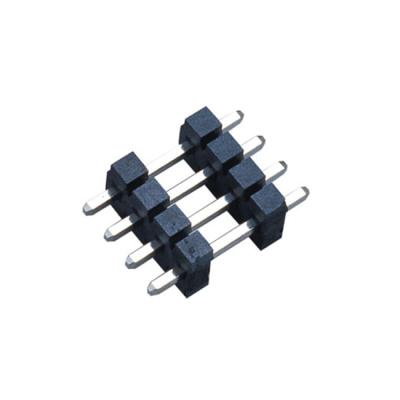 China All Electrical Male Pin Header Connector 3.96mm Pitch 4 Pin PCB Stack Header Single Row Plastic Straight Double Sector Strip Header for sale