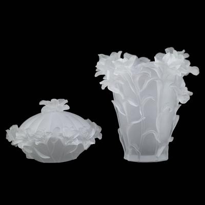 China 2021 Europe flower bowl glass crystal censer used for home decoration, wedding, banquet or office bakhoor burner for sale