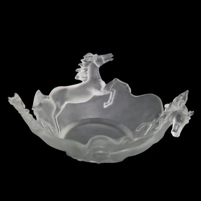 China 2021 Latest Middle East Europe High Grade Crystal Horse Fruit Sugar Bowl for Hotel or Home Office Decoration Wedding for sale