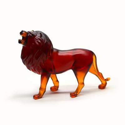 China Europe style luxury high grade lion latest Daum animal figurines for hotel or home office decoration wedding for sale