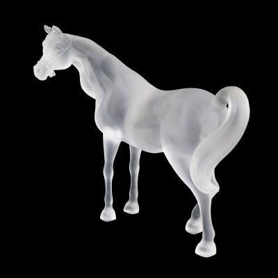 China Latest Europe Style High Grade Luxury European Crystal Collection Arabian Horse Animal Statue For Home Decoration Wedding Hotel for sale