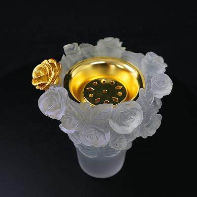 China Wholesale Europe Best Selling Middle East 19CM Resin Rose Arabic Censer For Hotel Or Home Decoration Wedding Party for sale