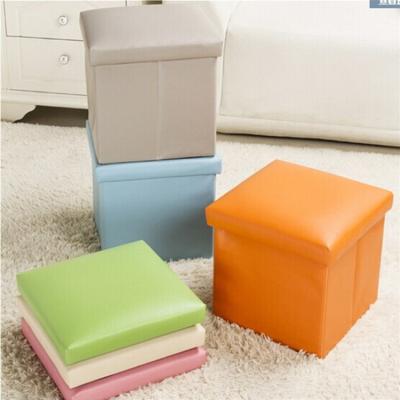 China Foldable Home Furniture Kids Storage Box Stool Stool Household Solid Colorful Foldable Desk for sale