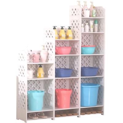 China Sustainable Fashion Bathroom Space Saver Plastic Shelf Above Toilet Rack Organizer Wholesale for sale