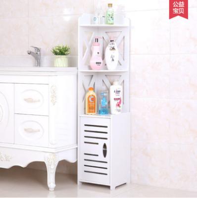 China Three Layers Bathroom Shelf Stand Plastic Sustainable Bathroom Storage Corner Rack for sale