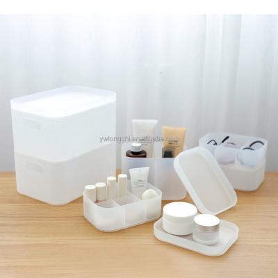 China Amazon Hot Sale Korean Folding Plastic Storage Makeup Box Set Drawer Desktop Cosmetic Organizer All Kinds for sale