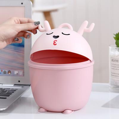 China New Arrival Desktop Waste Bin Plastic Waste Bin Sustainable Use Mini Trash Bin for sale