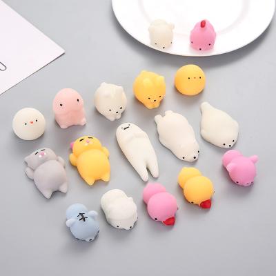 China Soft Squishy Toy China Best Selling TPR Soft Sniffed Super Cute Stress Wiggles Squeeze Toys Mini Cut Mochi Kawaii Toy for sale