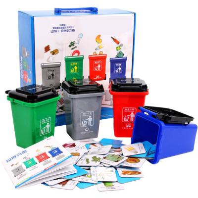 China Trash Can Recycle Trash Can Toy Toys Teaching Aid Educational Toy Plastic Trash Can Recycle Trash Toy for sale