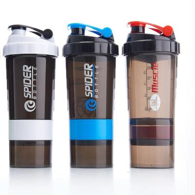 China Viable Custom Wholesale Plastic Sports Shaker Bottles GYM 600ml Protein Shaker LOGO Drinking Water Bottle for sale