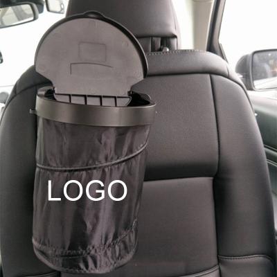 China Eco-friendly Factory Directly Supply Seat Organizer Foldable Trash Cans Car Single Side Garbage Bag Can With Lid for sale